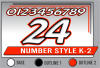 PRINTED NUMBER SET K-2